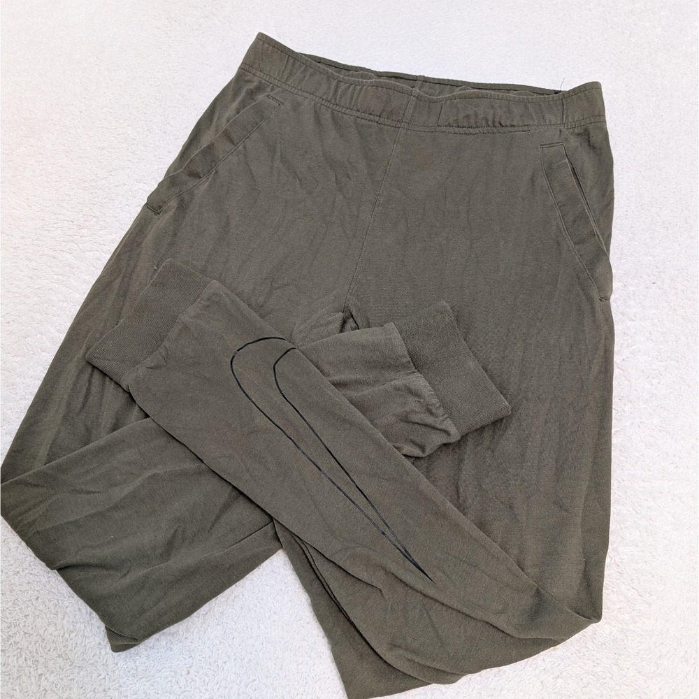 Nike Sportswear Joggers Men Sm 29x29 Green Taper Sweatpants AR4837-325 BIG LOGO